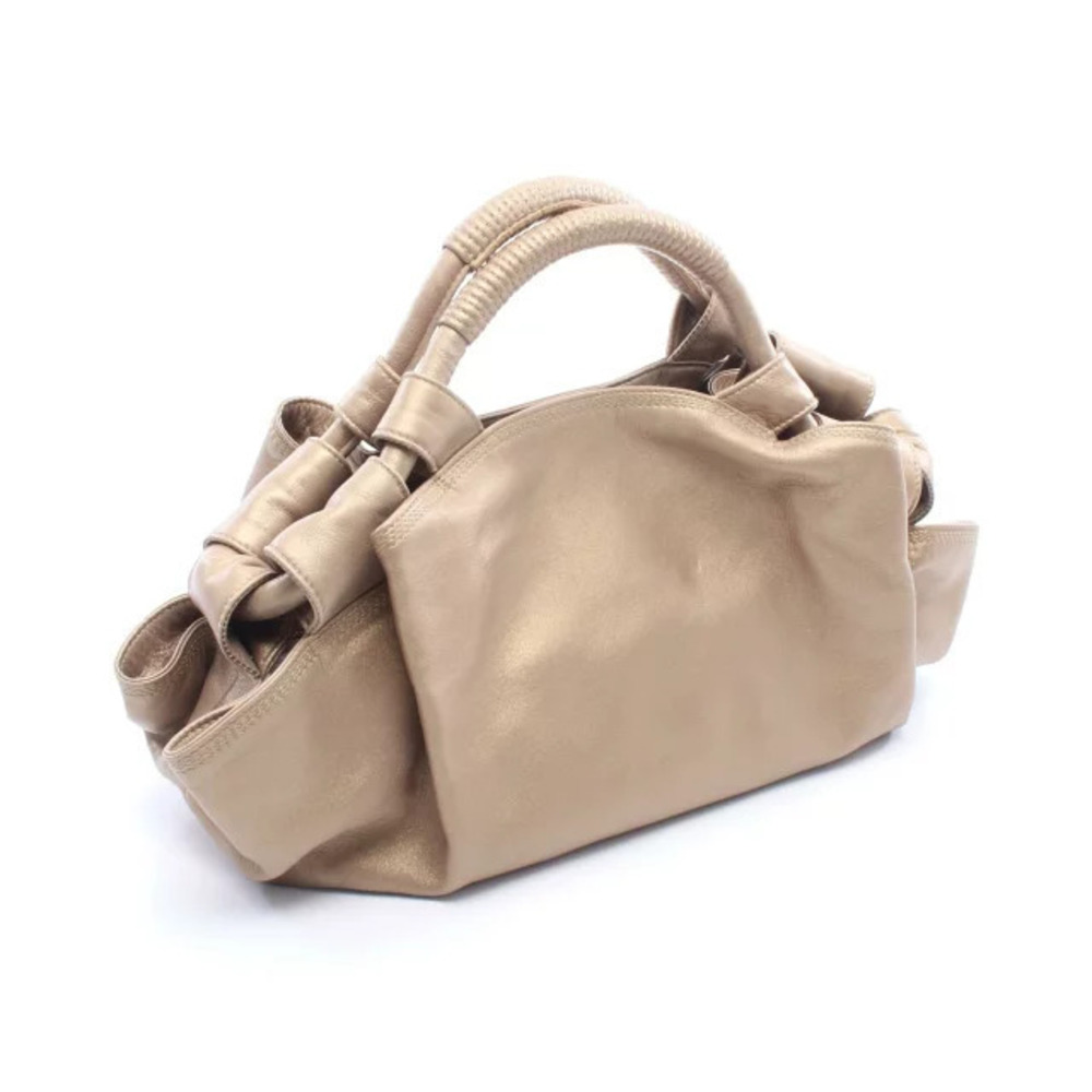 Loewe Handbag Gold Nappa Tone Leather Aire Gold